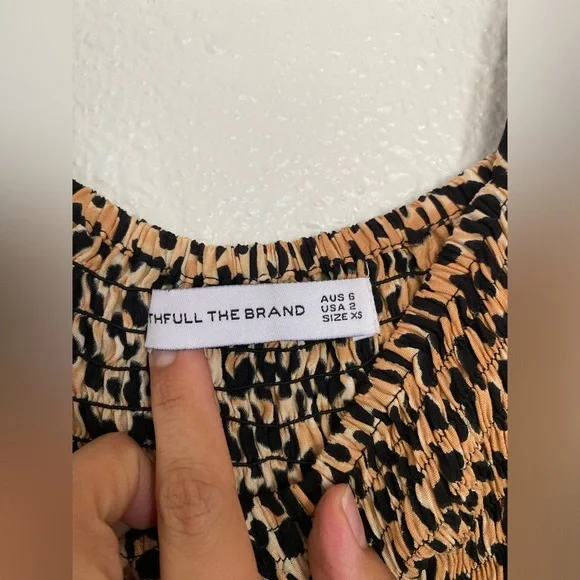 Faithfull The Brand Della Leopard Print Jumpsuit XS/2 - Picture 8 of 12